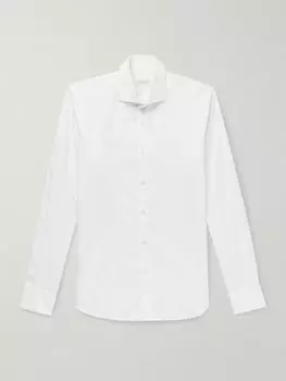 Glanshirt приталенная рубашка из хлопка Оксфорд INCOTEX, белый