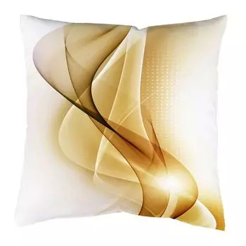 Главная Living Ideas Чехол на подушку бархат с цифровым принтом "Неблана" 40 х 40 см, золото HOME WOHNIDEE