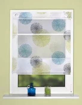 Главная Living Ideas Римская штора одуванчик сине-зеленый 130 x 45 см HOME WOHNIDEE, синий