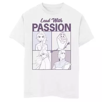 Главный герой группового кадра мультфильма «Холодное сердце 2» для мальчиков 8–20 лет от Disney с футболкой с рисунком страсти Disney