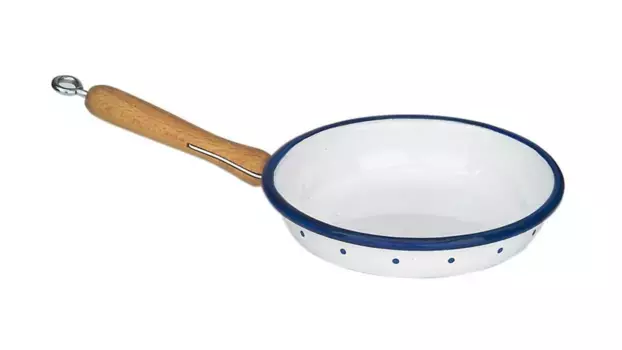 Glckskfer Детская бытовая кастрюля эмалированная с деревянной ручкой, 12 см 530224 Glueckskaefer