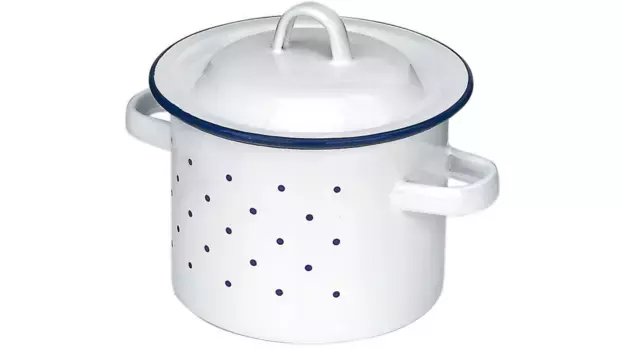 Glckskfer Детский бытовой кастрюля с эмалированной ручкой и крышкой, 12 см, высота 530234 Glueckskaefer