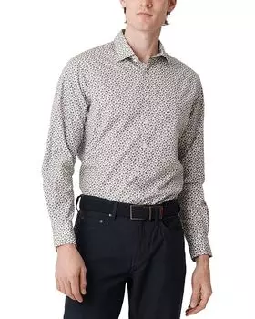 Гленкенич Рубашка с цветочным принтом Slim Fit Rodd & Gunn, серый