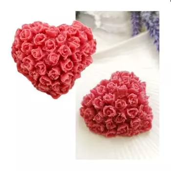 Глицериновое мыло ручной работы Сердце из роз Благодарственный подарок Inna marka