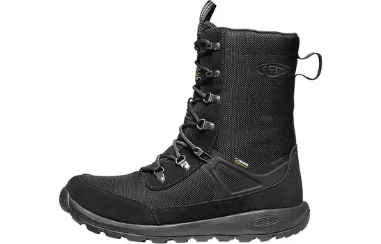 Glieser Tall Hiking Shoes Men High-top Triple Black/Black Keen