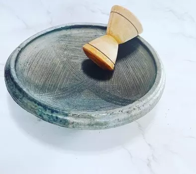 Глиняная кастрюля с деревянной шлифовальной машиной/Асанка/Апотоева/Кастрюля из африканской глины/Большой размер Generic