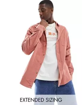 Глиняно-розовая рубашка оверсайз с рукавами реглан ASOS DESIGN 90