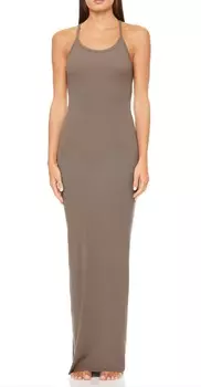 Глиняное платье-макси без рукавов Eterne