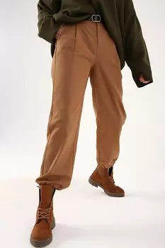 Глиняные плиссированные спортивные брюки с поясом ALL DAY