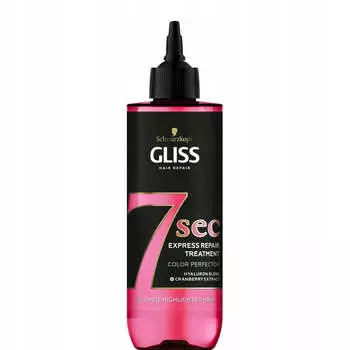 Gliss 7sec Express Repair Treatment Color Perfector экспресс-уход для окрашенных и обесцвеченных волос 200мл