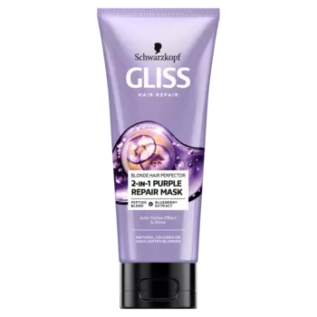 Gliss Blonde Hair Perfector 2-In-1 Purple Repair Mask Маска для светлых волос, 200 мл