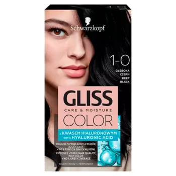 Gliss Color краска для волос 1-0 глубокий черный, 1 упаковка