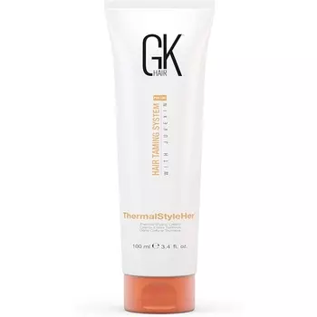 Global Keratin Thermalstyleher Hair Cream, 3,4 жидких унции/100 мл — термокрем для укладки, термозащита от вьющихся волос — все типы волос, Gk Hair