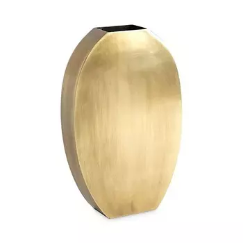 Global Views Большая квадратная овальная ваза, золотой