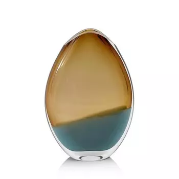 Global Views Большая овальная ваза с фисташками, оранжевый