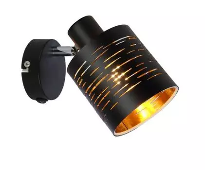 Globo 1 точечный Tunno черно-золотой 14,5 x 10 см E14, макс. 15 Вт. Globo Lighting, черный