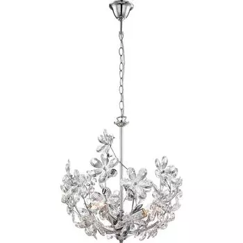 Globo LED 9 Вт потолочный светильник с цветами в цвету, хромированный подвесной светильник для гостиной, акриловое освещение etc-shop