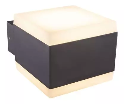 Globo Lighting наружный светильник антрацитовый алюминий, опаловый пластик, белый, направление света: вверх и вниз, IP44, ШхВ: 110x90мм, AL: 140мм, вкл. светодиод 11,5Вт 230В, источник 1462лм, выходная мощность 986лм, 3000К, серый