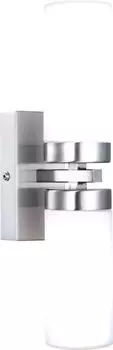 Globo Lighting настенный светильник металлический матовый никель, опаловое стекло, сатинированная отделка, IP44, для внутреннего использования, ШxВ: 60x310 мм, AL: 100 мм, без 2x E14 40 Вт 230 В, серебро