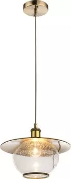 Globo Lighting подвесной легкий металл бронзового цвета, стекло, кабель ПВХ коричневый, : 300 мм, В: 1200 мм, без 1x E27 60 Вт 230 В, бронза