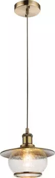 Globo Lighting подвесной легкий металл бронзового цвета, стекло, кабель ПВХ коричневый, : 220 мм, В: 1200 мм, без 1x E27 60 Вт 230 В, бронза