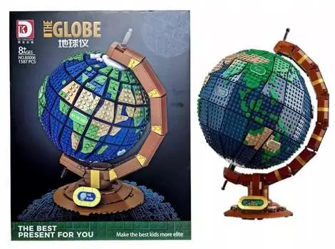 Глобус с кубиками / Мощный набор / Строительные кирпичи / 1587 штук Greenzone