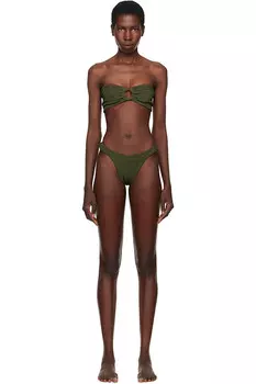 Глория бикини с обручами tonal Hunza G, хаки