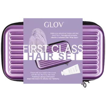 Glov First Class набор: маска для волос, 30 мл + тюрбан для волос, 1 шт. + косметичка, 1 шт.