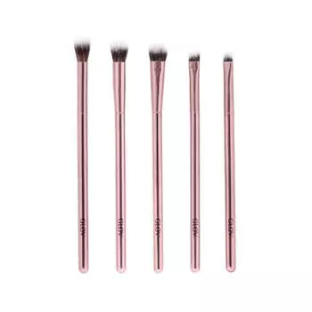 Glov Кисти для глаз Розовые кисти для макияжа глаз 5шт.