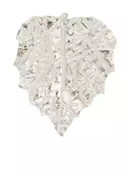 Глянцевая брошь JIL SANDER, серебяный