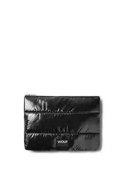 Глянцевая черная женская сумка Wouf