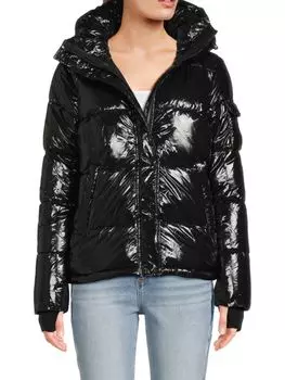 Глянцевая куртка-пуховик Ella S13, цвет Onyx Black