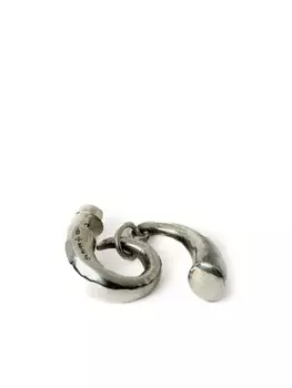 Глянцевая серьга-подвеска Horn Parts of Four, серебряный