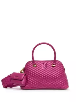 Глянцевая стеганая сумка LIU JO, розовый