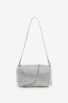 Глянцевая сумка серебро Debenhams, серебро