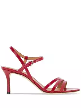 Глянцевые босоножки Ferragamo, красный