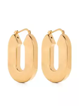 Глянцевые серьги-кольца JIL SANDER, желтый