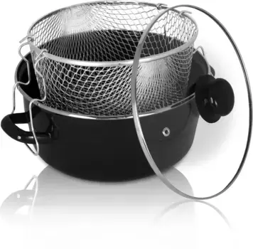 Глубокая кастрюля Krger, эмаль, с крышкой, 24 см, индукция 24 см + высота 12 см, черный