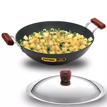 Глубокая сковорода с крышкой Futura 5 л, черный