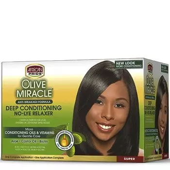 Глубоко кондиционирующий релаксант без щелочи, набор для выпрямления волос, 5 шт. African Pride, Olive Miracle