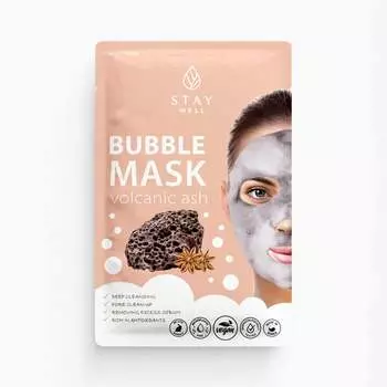 Глубоко очищающая пузырьковая маска для лица, Вулканик, 20 г Stay Well, Deep Cleansing Bubble Mask