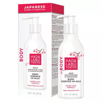 Глубоко увлажняющая и разглаживающая молочная эссенция для тела, 200 мл Hada Labo Tokyo Body