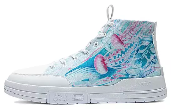 Глубоководный плавание Скейтбординг Обувь Мужская Высокий верх Синий/Белый/Розовый Peak