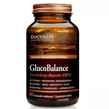 Gluco Balance Пищевая добавка для контроля уровня глюкозы - 60 капсул Doctor Life