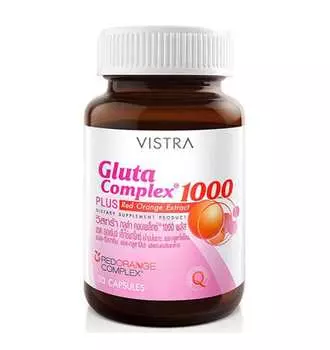Глюта комплекс Vistra Gluta Complex 1000 Plus Red Orange Extract, 30 капсул