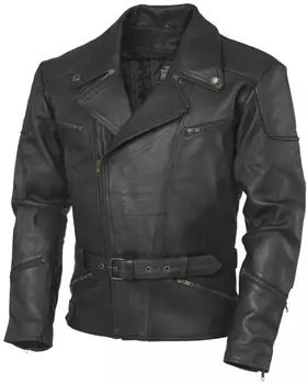 Куртка кожаная GMS Classic мотоциклетная, черный