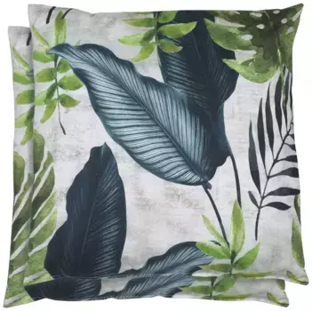 GO-DE декоративная подушка "Клара", универсальная 48х48 см, зеленый/бежевый