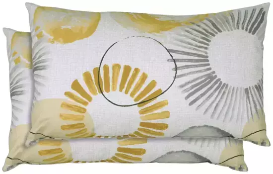 GO-DE декоративная подушка "София", 60x40 см 48х60 см, желтый/бежевый/серый