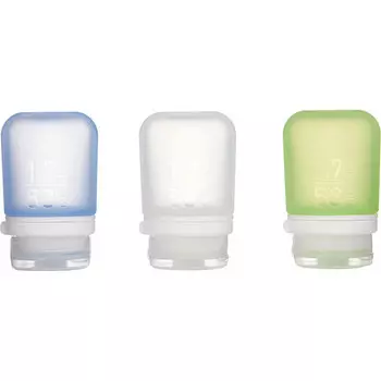 Go Toob 3 бутылки в упаковке humangear, бело-зелено-синий