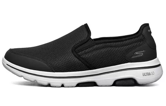 Go Walk 5 Кроссовки для мужчин с низким верхом, черного/белого цвета Skechers
